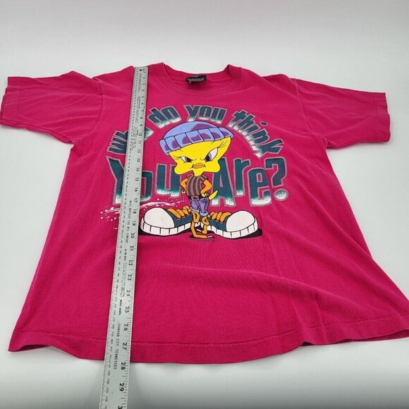 Tweety Bird Tee Size Large Pink Vintage VTG 90's‎ Warner Bros - Picture 4 of 8